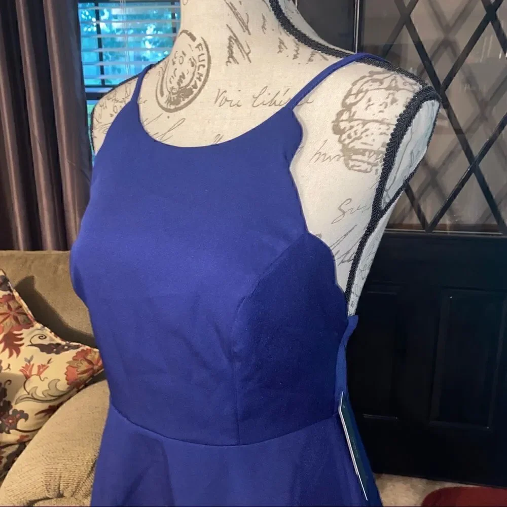 NWT Lulu’s Blue Backless Dress - Picture 4 of 6